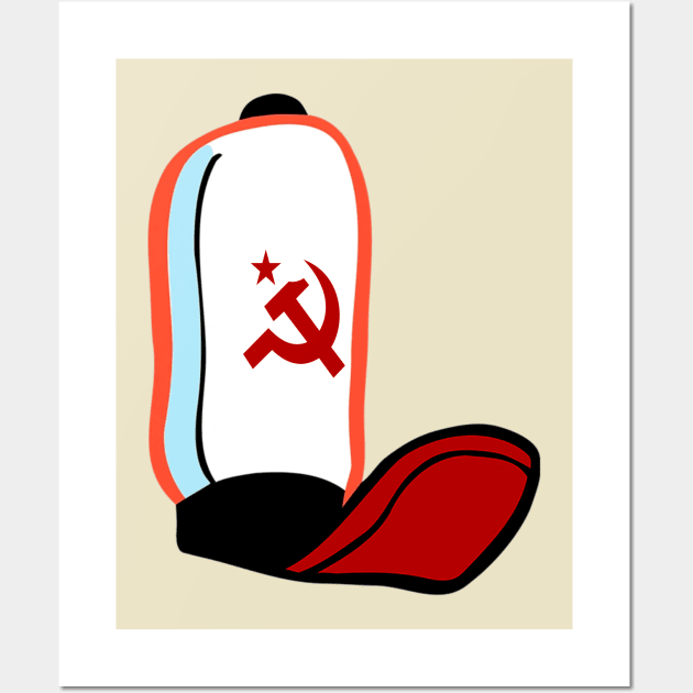 Krusty Krab Communist Meme - Spongebob Hat Wall Art by Football from the Left